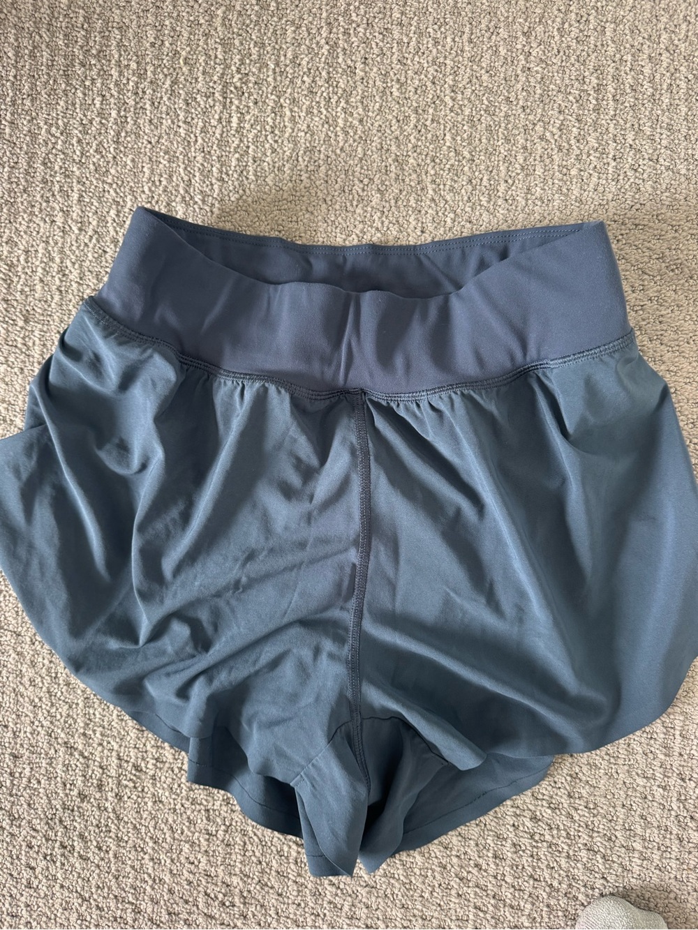 CRZ YOGA Slate Blue High-Waist Athletic Shorts